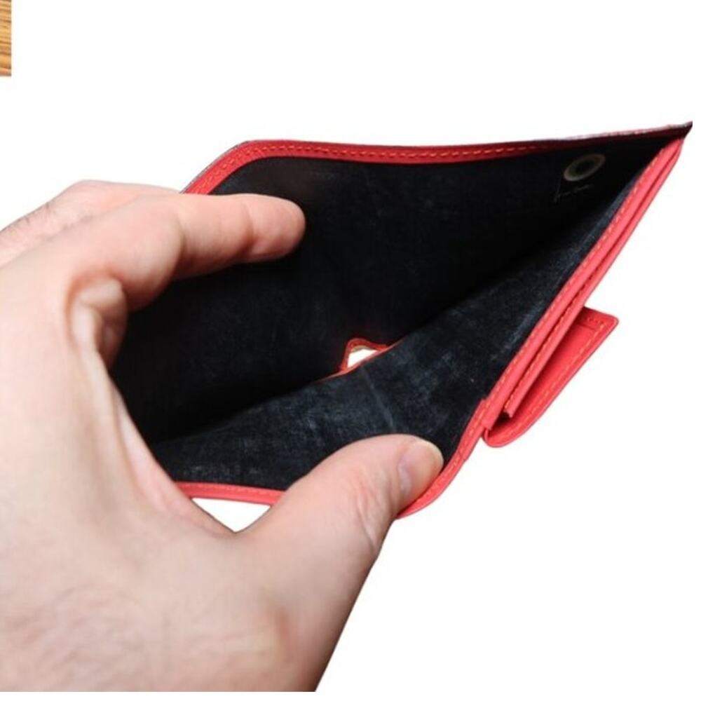 Pierre Cardin Scarlet Red Wallet Bifold 3 Card Slots & Coin Pocket Preppy French - Picture 3 of 10